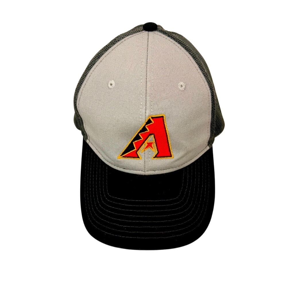 Arizona Diamondbacks Trucker Snapback Hat‎ – Gray With "A" Logo (flaw)